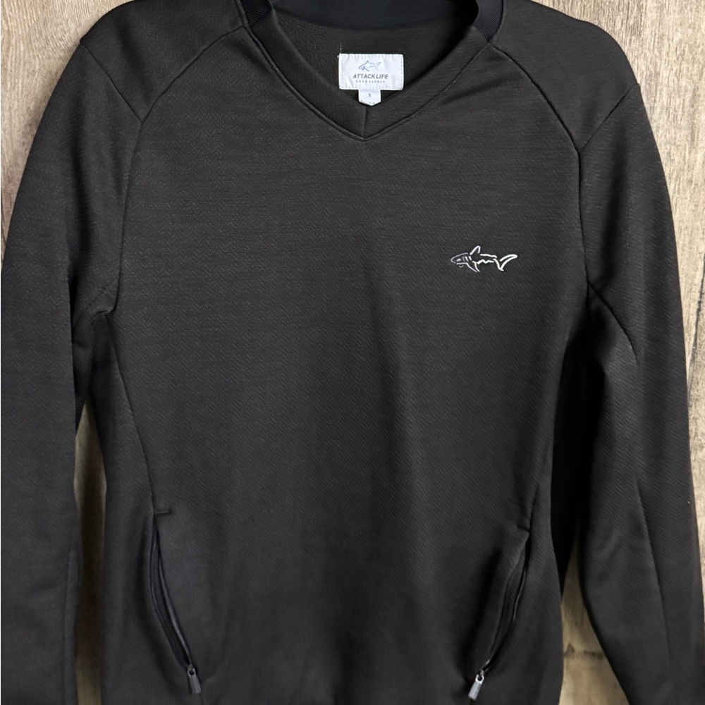Attack Life by Greg Norman Charcoal V-Neck Sweater